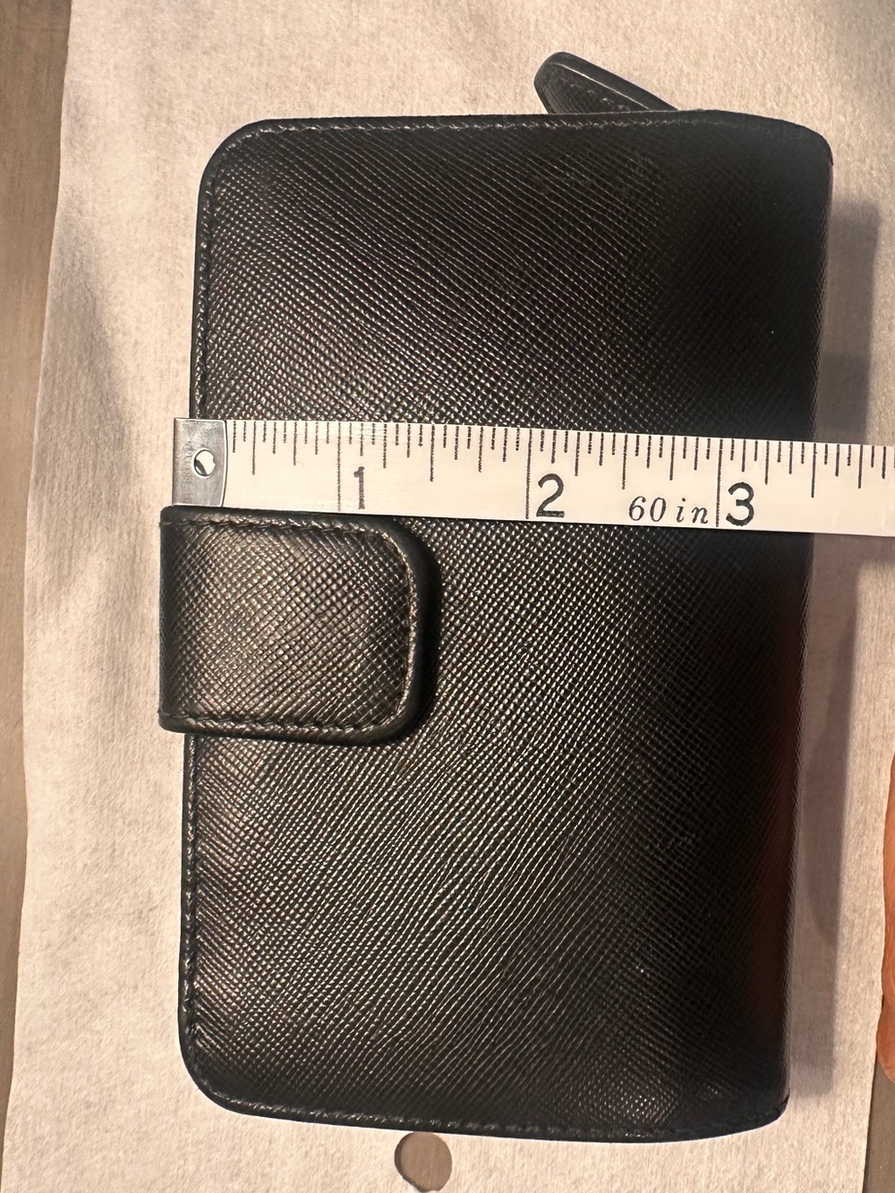 Prada Black Saffiano Leather Wallet with Gold Logo - Picture 12 of 13